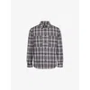 Belstaff Mens Black / Grey Outpost Checked Cotton-flannel Shirt In Gray
