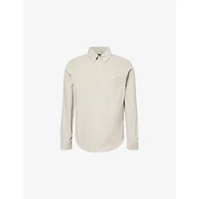 Belstaff Mens Cement Grey Street Corduroy Cotton Shirt In Neutral
