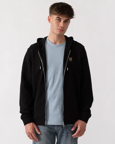 Belstaff Mens Logo Full Zip Hoodie In Black