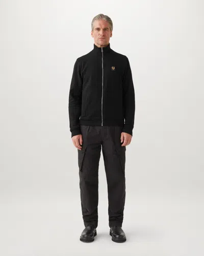 Belstaff Mens Logo Full Zip Sweatshirt In Black