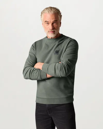Belstaff Mens Logo Sweatshirt In Atlantic Grey