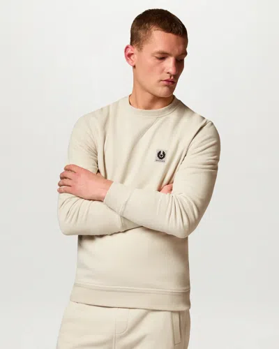 Belstaff Mens Logo Sweatshirt In Pale Stone