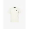 Belstaff Mens Brand-patch Crewneck Cotton-jersey T-shirt Silver Birch In Neutral