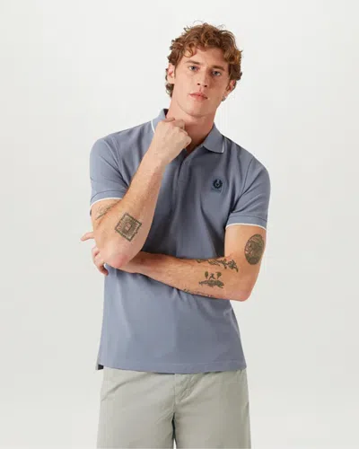 Belstaff Mens Tipped Polo In Blue