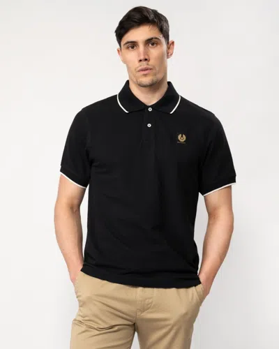 Belstaff Mens Tipped Polo In Black