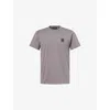 Belstaff Mens Tornado Grey Brand-patch Crewneck Cotton-jersey T-shirt In Gray