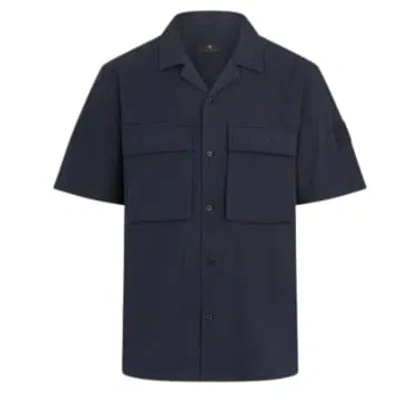 Belstaff Menswear Caster Short Sleeve Shirt In Black