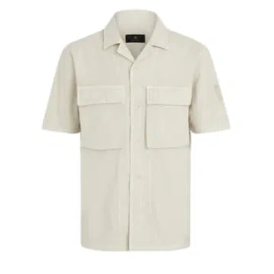 Belstaff Menswear Mineral Caster Short Sleeve Shirt In White