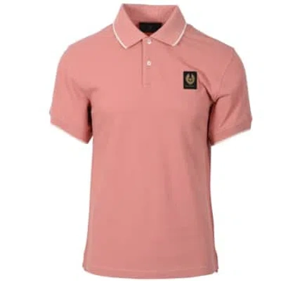 Belstaff Menswear Tipped Polo In Pink