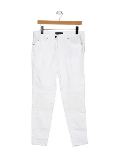 Pre-owned Belstaff Mid-rise Skinny Leg Jeans In White