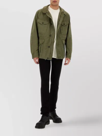 Belstaff Military Style Jacket Adjustable Cuffs In Green