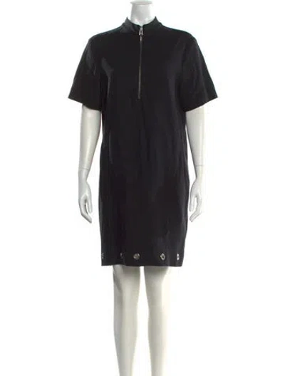 Pre-owned Belstaff Mock Neck Mini Dress In Black