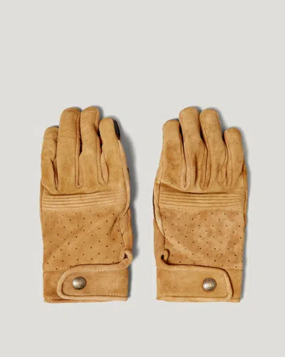 Belstaff Montgomery Motorcycle Glove Goatskin Suede In Brown