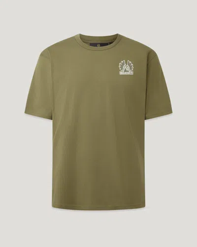 Belstaff Mountain Logo T-shirt Cotton Jersey In Green