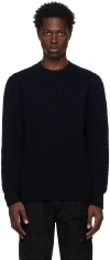 Belstaff Navy Submarine Sweater In Dark Ink