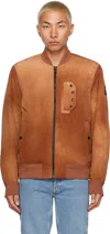 Belstaff Orange Parameter Bomber Jacket In Amber