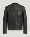 Belstaff Outlaw Jacket Hand Waxed Leather Black In Black