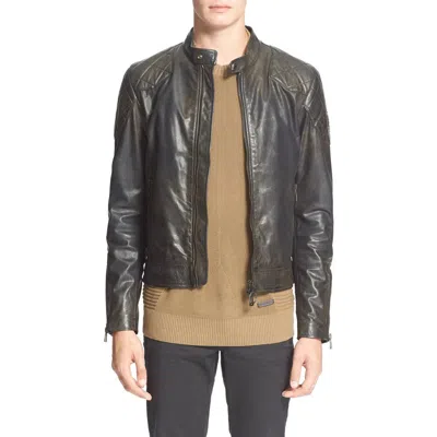Belstaff 'outlaw' Leather Moto Jacket In Black