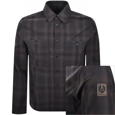 Belstaff Outpost Overshirt Brown In Blue