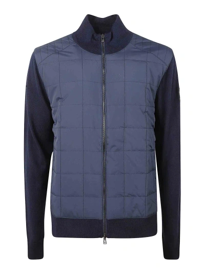 Belstaff Quilted Wool Front Jacket With Smooth Wool Back In Blue