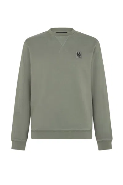 Belstaff Patch Logo Sweatshirt In Gray