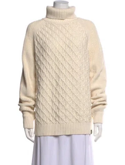 Pre-owned Belstaff Patterned Turtleneck Sweater In Neutrals