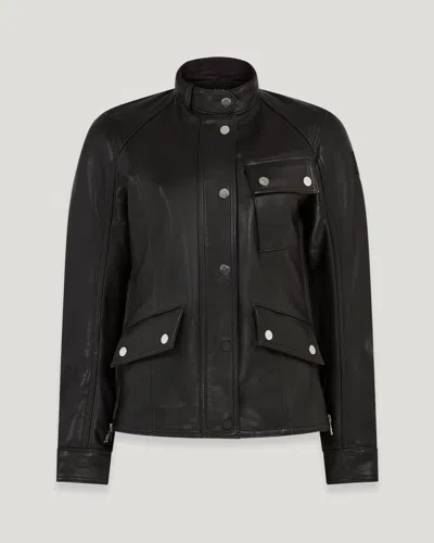 Belstaff Penrith Motorcycle Jacket Calf Leather In Black