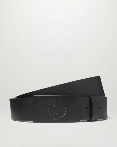 Belstaff Phoenix Buckle Belt In Black / Black