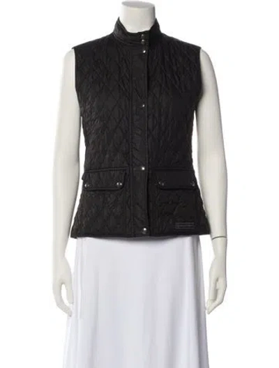 Pre-owned Belstaff Plaid Print Vest In Black