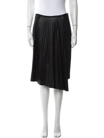 Pre-owned Belstaff Pleated Accents Knee-length Skirt In Black