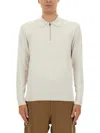 Belstaff Ribbed Cuff Knit Sweater With Hem Detail In Neutral
