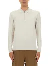 Belstaff Ribbed Cuff Knit Sweater With Hem Detail In Neutral