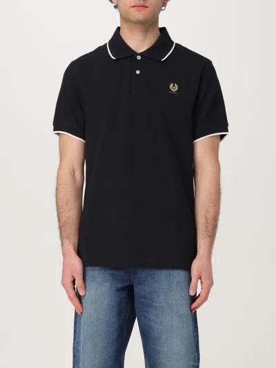 Belstaff Mens Tipped Polo In Black