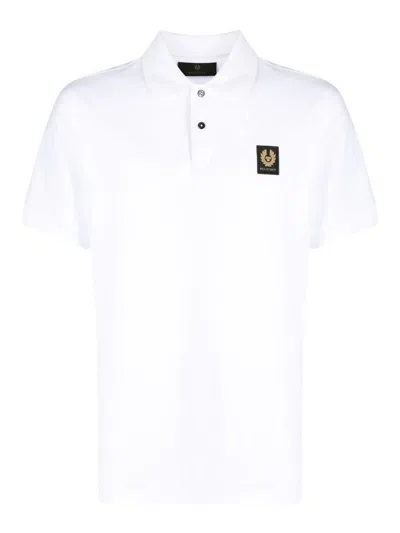 Belstaff Short Sleeve Polo T-shirt In White