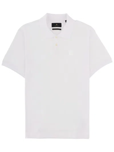 Belstaff Polo Steel Con Patch Logo In White