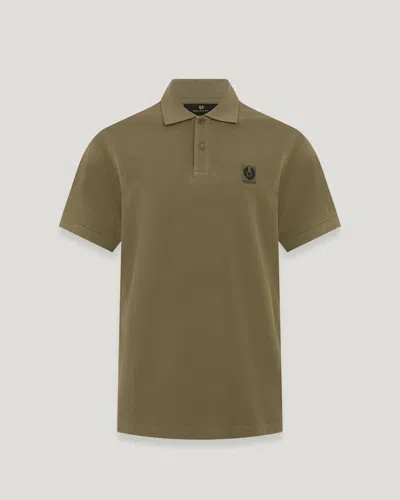 Belstaff Patch Logo Polo Shirt In Green
