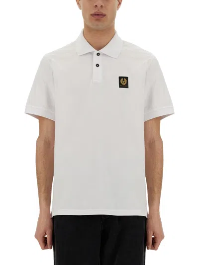 Belstaff Polo With Logo In White