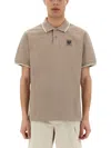Belstaff Polo Collar Logo Polo Shirt In Nude
