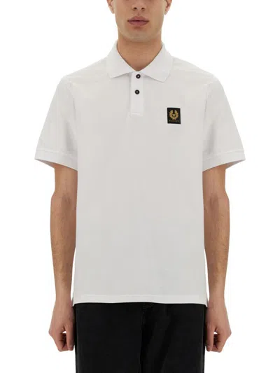 Belstaff Men Polo With Logo In White