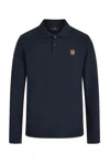 Belstaff Collared Long Sleeves Polo Shirts In Blue