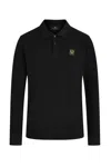 Belstaff Long Sleeve Polo Shirts In Black