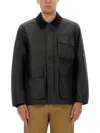 Belstaff Mens Black Incline Corduroy-collar Waxed-cotton Jacket In Black