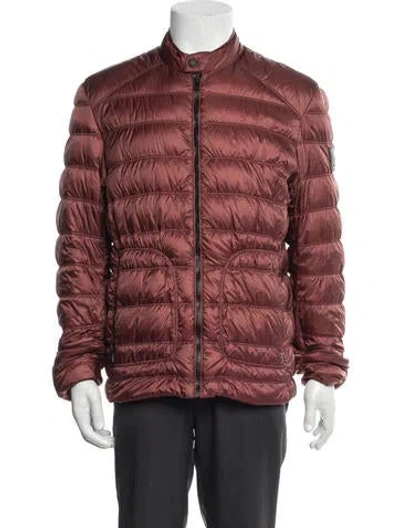 Pre-owned Belstaff Puffer Coat In Burgundy