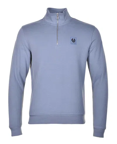 Belstaff Quarter Zip Sweatshirt Blue Flint