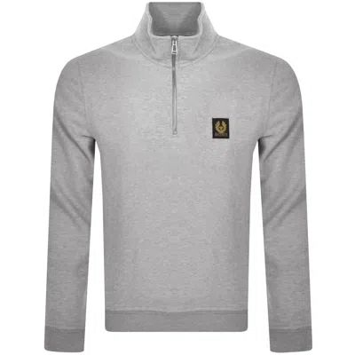 Belstaff Quarter Zip Sweatshirt Grey