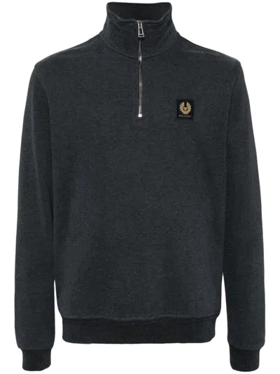 Belstaff Quarter Zip Sweatshirt In Grey