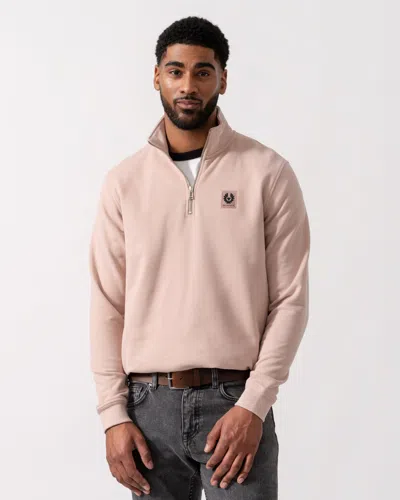 Belstaff Quarter Zip Sweatshirt In Pink