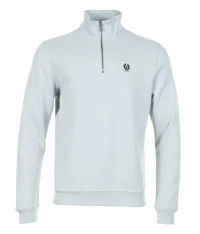 Belstaff Quarter Zip Sweatshirt Quarry Blue