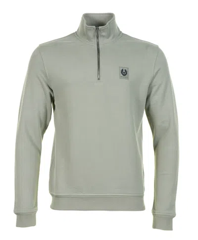 Belstaff Quarter Zip Sweatshirt Sage Green