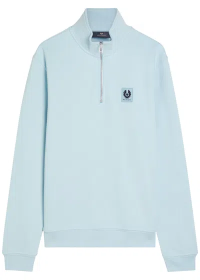 Belstaff Quarter-zip Cotton Sweatshirt In Multi